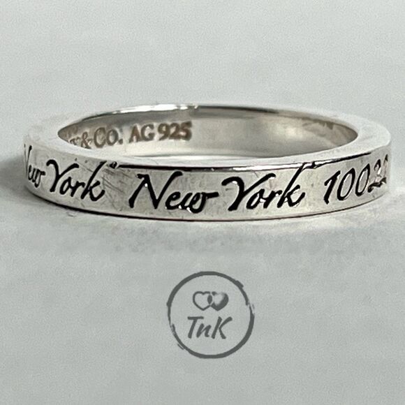 Rare & Retired - Tiffany & Co Notes Fifth Ave Ring - Size 5 - Picture 10 of 16